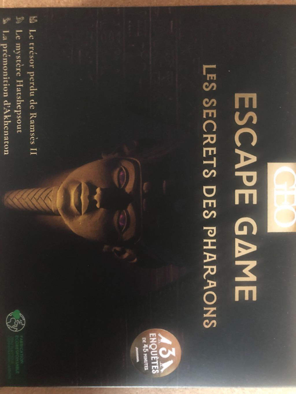 Escape Game Géo Les Secrets Des Pharaons