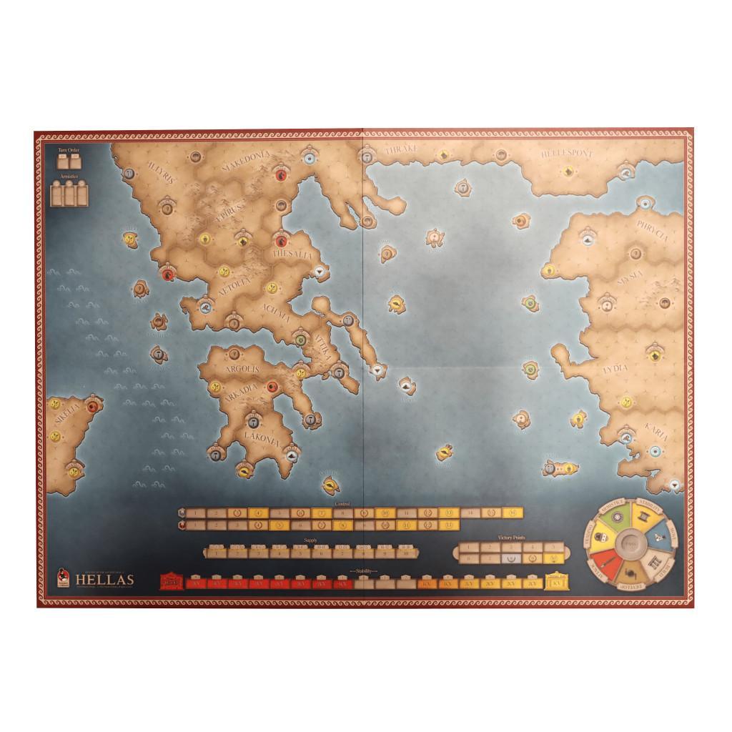 History Of The Ancient Seas - Masters Of The Seas - Hellas : Mounted Map 
