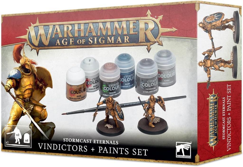Warhammer Age Of Sigmar - Stormcast Eternals Vindictors + Paints Set