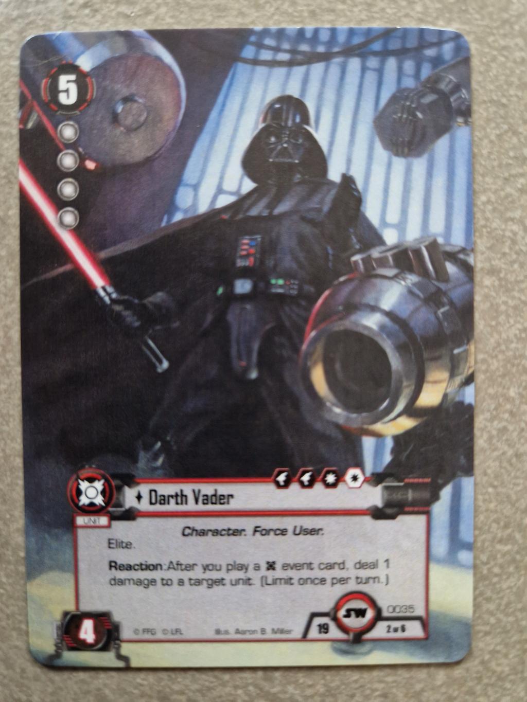 Star Wars - Le Jeu De Cartes - Darth Vader World Championship 2015 Promo Card