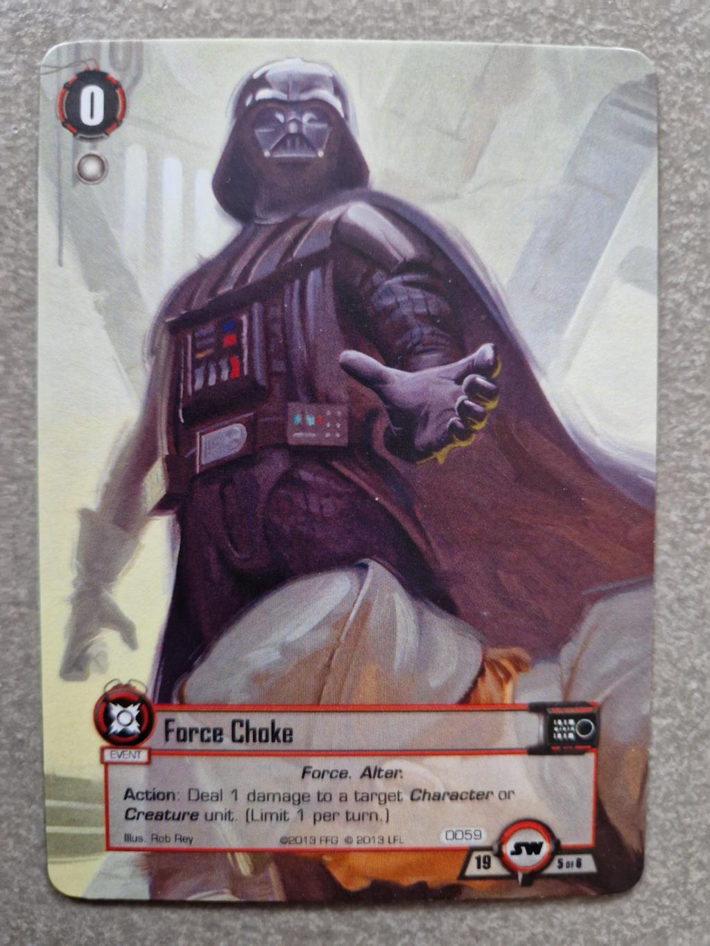 Star Wars - Le Jeu De Cartes - Force Choke Promo Card 2013