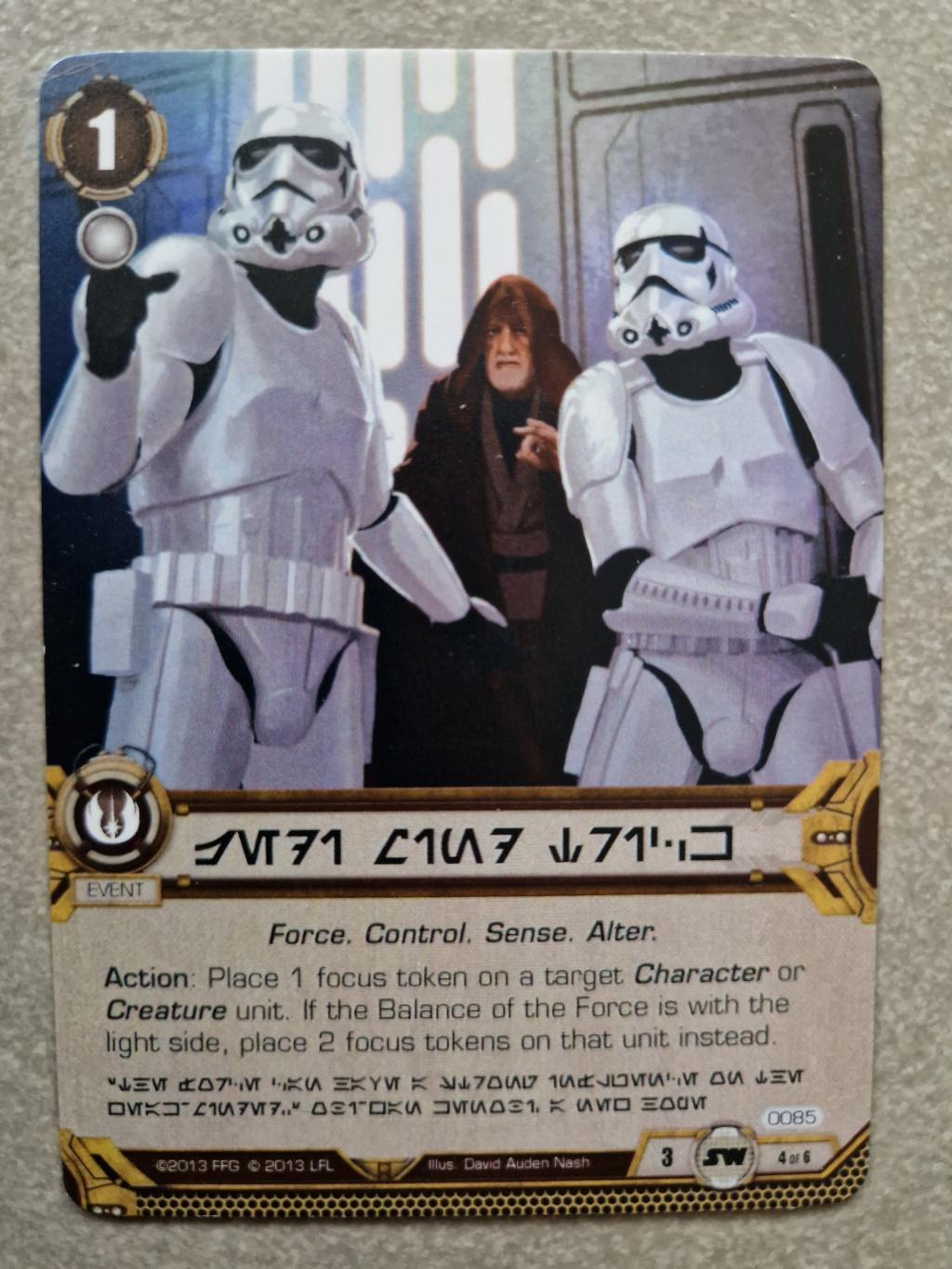 Star Wars - Le Jeu De Cartes - Jedi Mind Trick Promo Card 2013