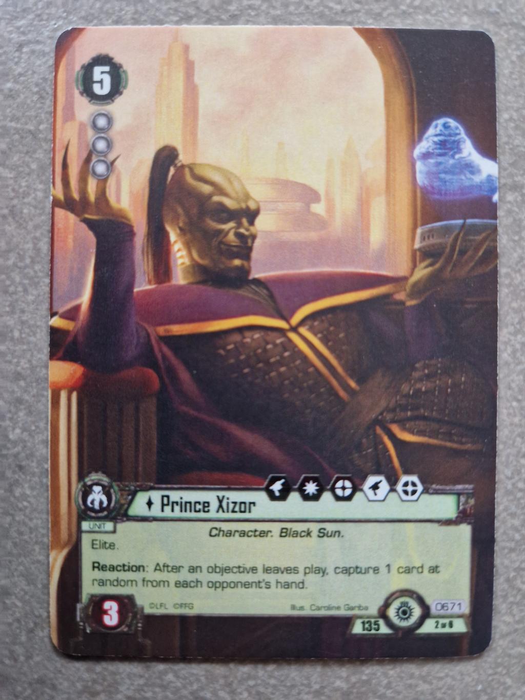 Star Wars - Le Jeu De Cartes - Prince Xizor Promo Card