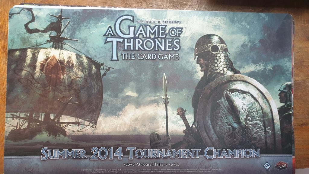 Le Trône De Fer Jce (première Édition) - Playmat Summer 2014 Tournament Champion