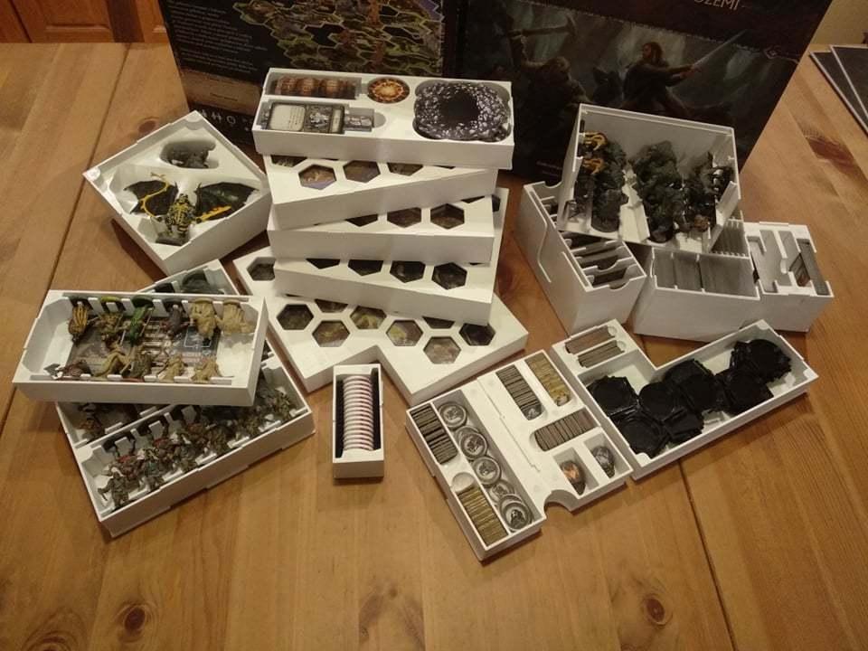 Insert 3d Imprimé Pour Le Seigneur Des Anneaux : Voyages En Terre Du Milieu + Extension Chemins De L'ombre – Organisateur Magnétique