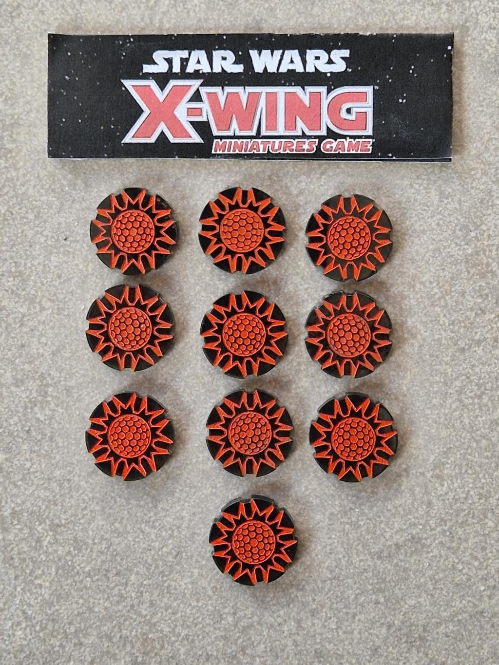 X-wing 1.0 - Le Jeu De Figurines - System Open Series 2017 - Jetons Boucliers En Acrylique