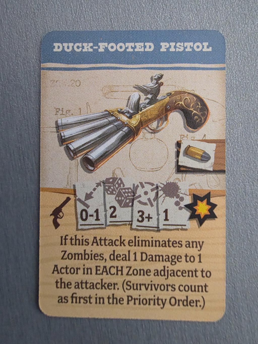 Zombicide Undead Or Alive - Duck-footed Pistol