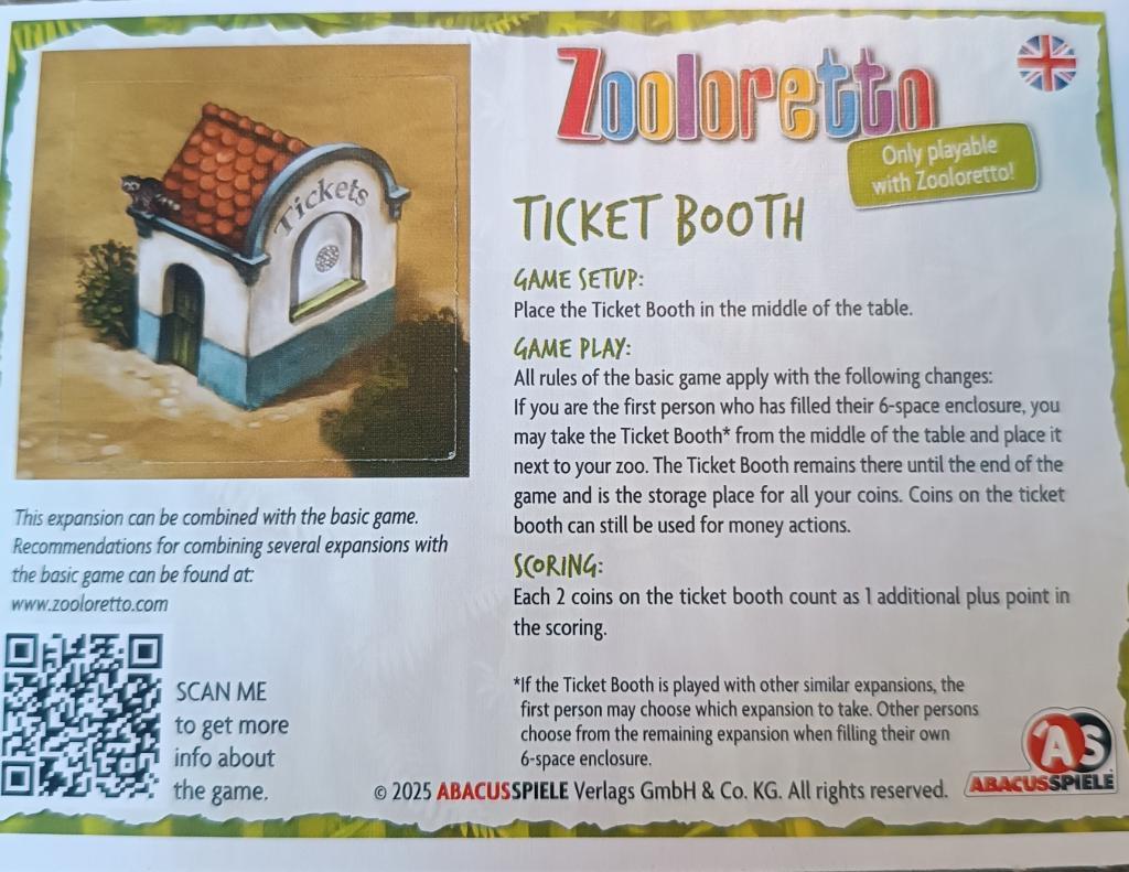 Zooloretto: Ticket Booth Zooloretto: Ticket Booth