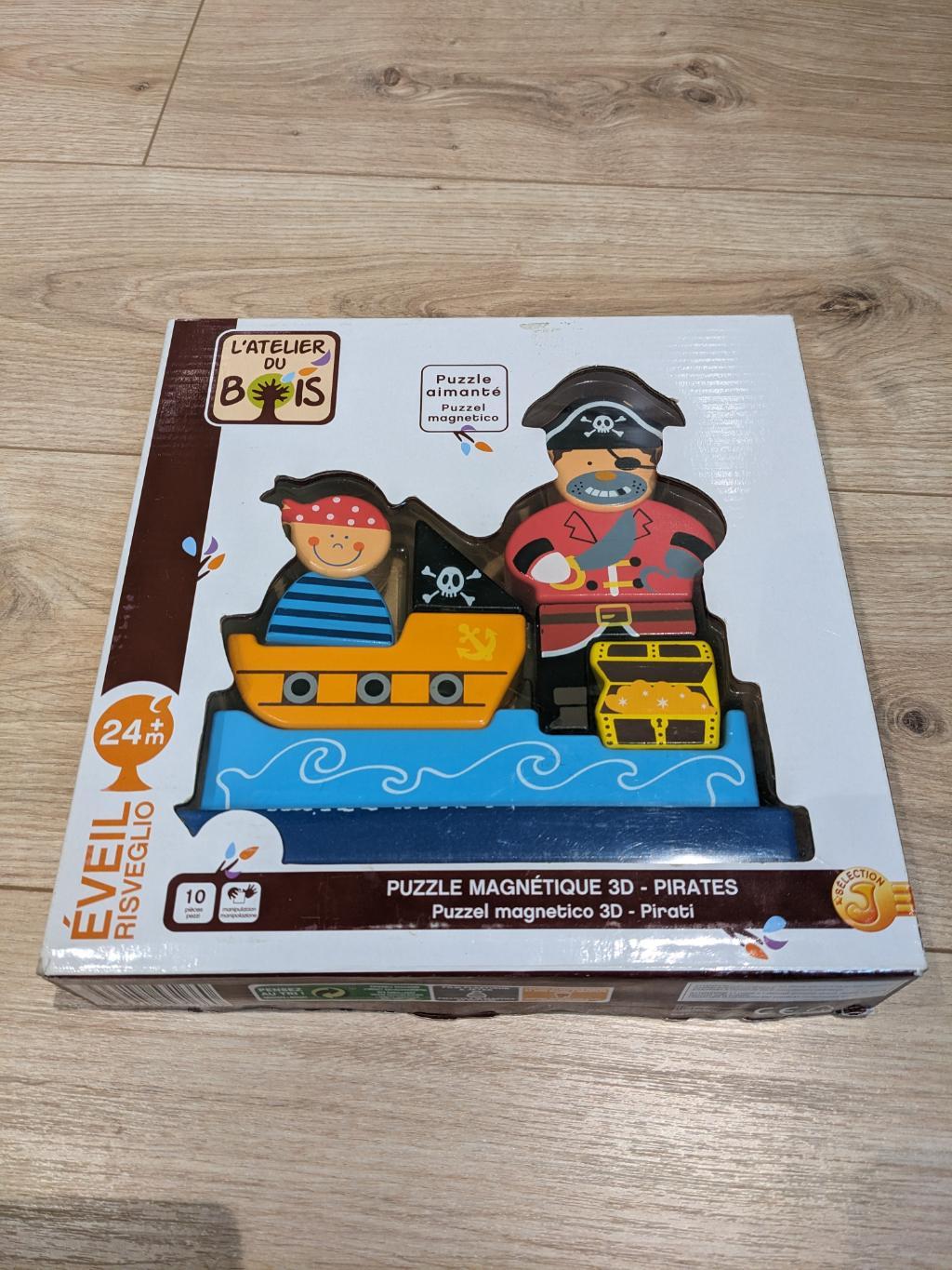 L'atelier Du Bois - Puzzle 3d Magnétique De Pirate L'atelier Du Bois - Puzzle 3d Magnétique De Pirate