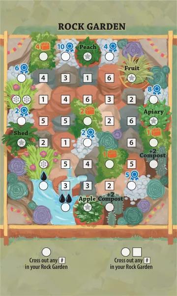 Three Sisters: A Backyard Farming Roll And Write Game! - Rock Garden