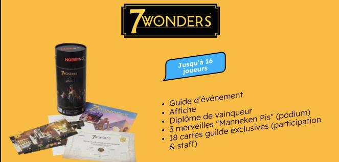 7 Wonders - Kit Tournoi Amical 16 Personnes 7 Wonders - Kit Tournoi Amical 16 Personnes