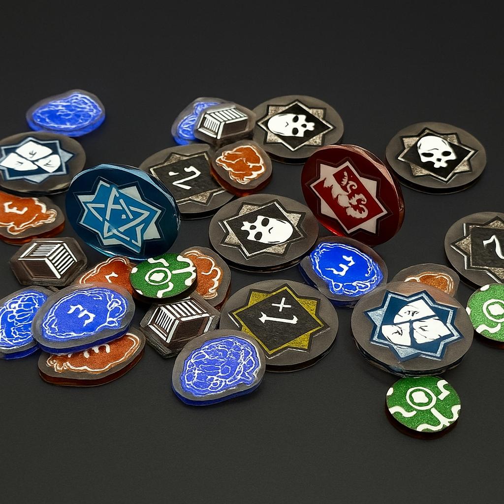 Horreur à Arkham - Le Jeu De Cartes - Eraptor - Custom Acrylic Token Set