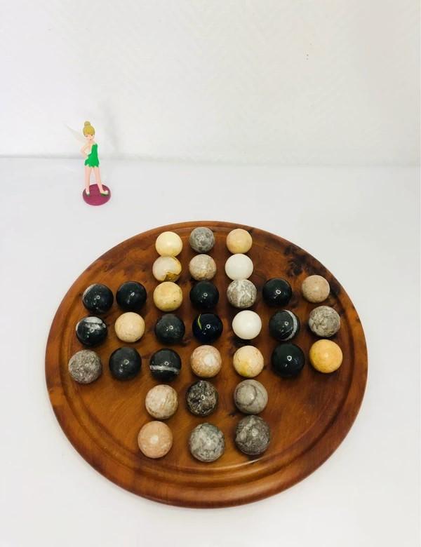Jeu De Solitaire Ø 30 Cm – Billes En Marbre Et Granite Jeu De Solitaire Ø 30 Cm – Billes En Marbre Et Granite