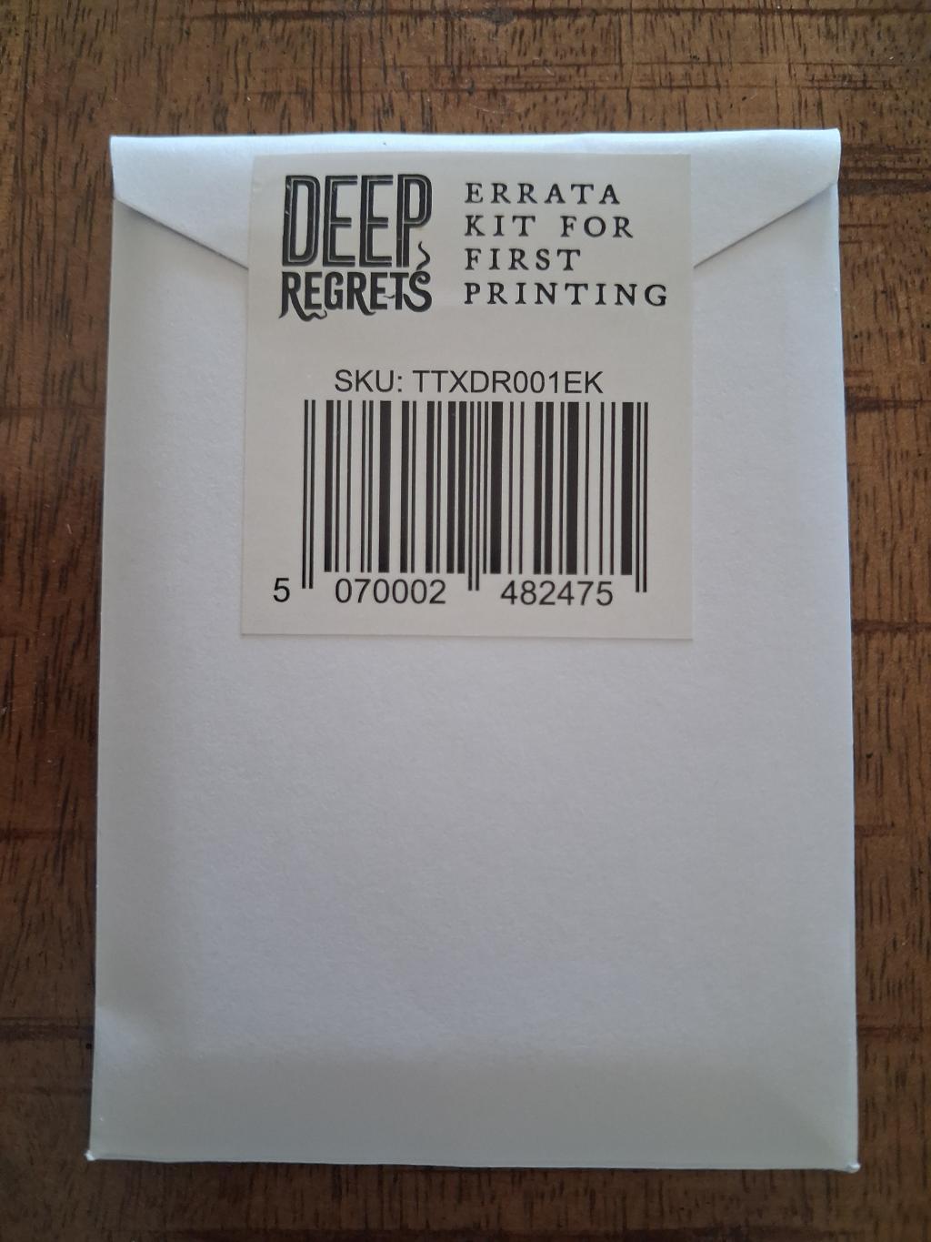 Errata Kit For First Printing