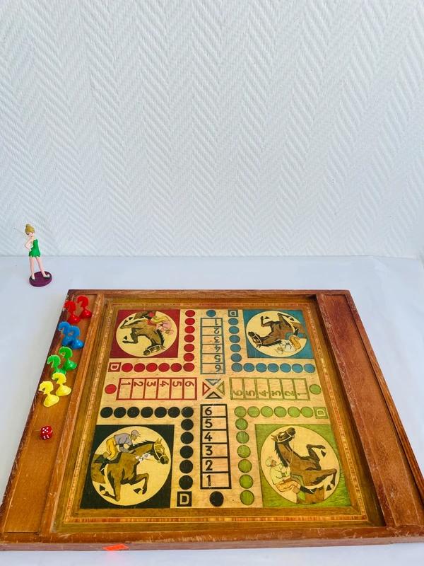 Jeu De Société En Bois Réversible 2en1 Jeu De Dames Et Jeu De Chevaux Vintage Jeu De Société En Bois Réversible 2en1 Jeu De Dames Et Jeu De Chevaux Vintage