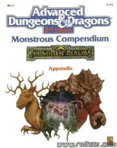 Ad&d - Royaumes Oubliés  - Mc11 - Monstrous Compendium : Forgotten Realms Appendix Ii