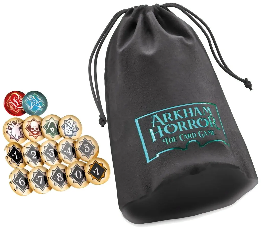 Arkham Horror The Card Game Chaos - Tokens And Token Bag Arkham Horror The Card Game Chaos - Tokens And Token Bag