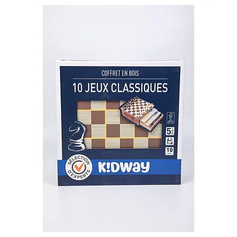 Coffret En Bois 10 Jeux Classiques