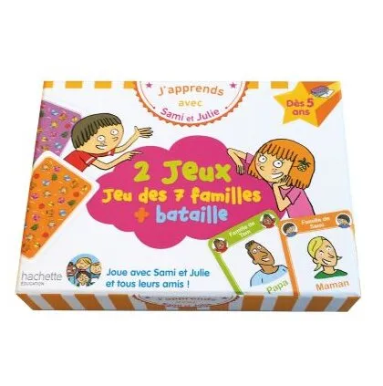 J'apprends Avec Sami Et Julie : Jeu Des 7 Familles + Bataille