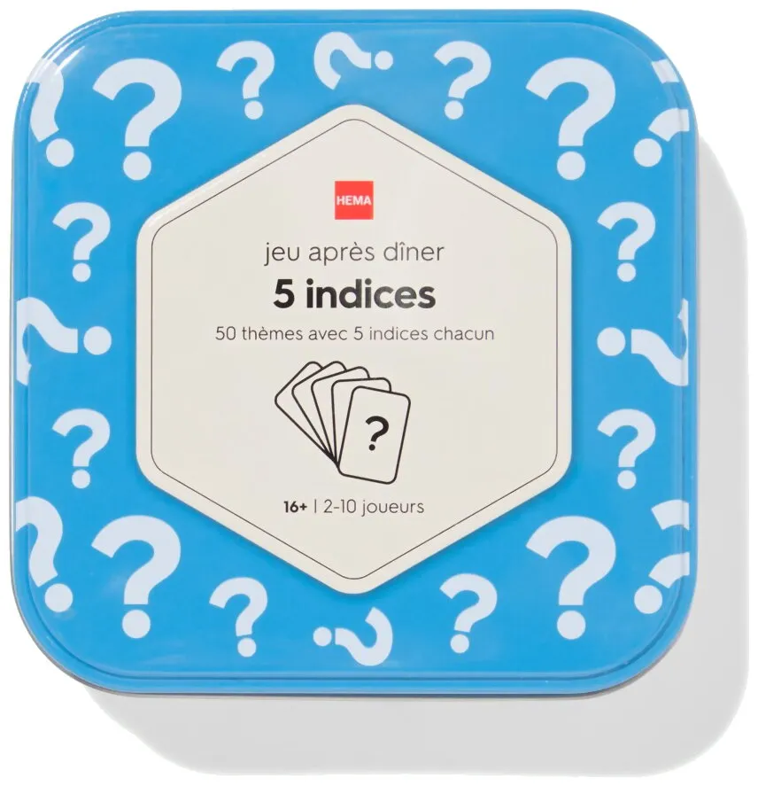 Jeu Après Dîner 5 Indices