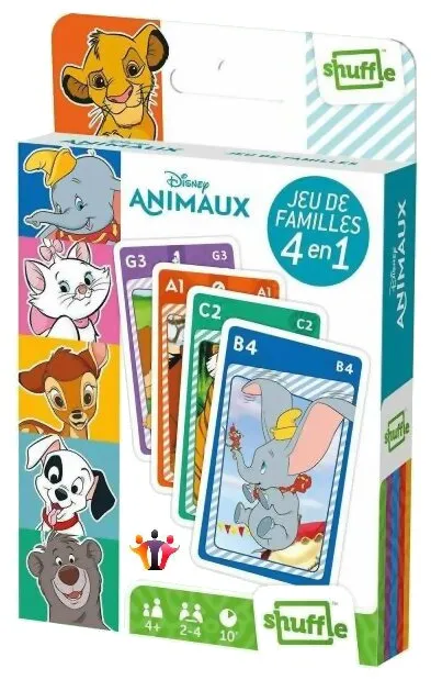 Jeu De Familles 4 En 1 - Animaux Disney