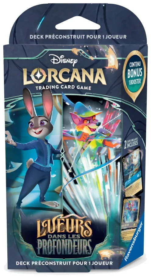 Lorcana - Deck De Démarrage - Judy Hopps / Robins Des Bois Lueurs Dans Les Profondeurs - Saphir / Acier