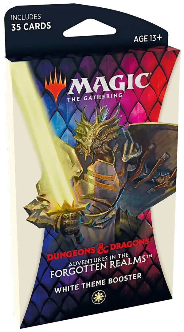 Magic The Gathering - Booster Thématique Blanc Aventures Dans Les Royaumes Oubliés Magic The Gathering - Booster Thématique Blanc Aventures Dans Les Royaumes Oubliés