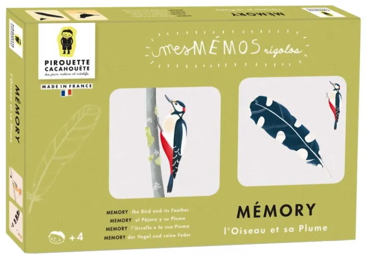 Mes Mémos Rigolos - Memory - L'oiseau Et Sa Plume