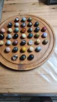 Image de Jeu De Solitaire En Bois Géant Avec Pierres Semi Précieuses