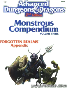Image de Ad&d - Royaumes Oubliés  - Mc3 - Monstrous Compendium : Forgotten Realms Appendix
