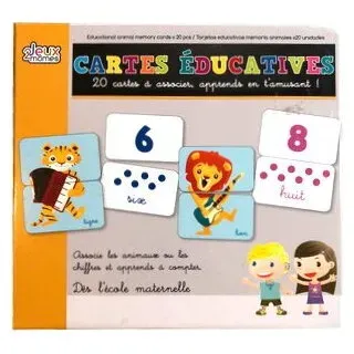 Image de Cartes Éducatives Nombres Et Animaux