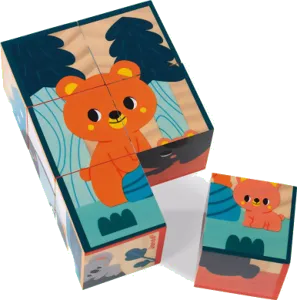 Image de Cubes En Bois Animaux - Partenariat Wwf®
