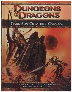Image de Dungeons & Dragons 4 - Dark Sun Creature Catalog