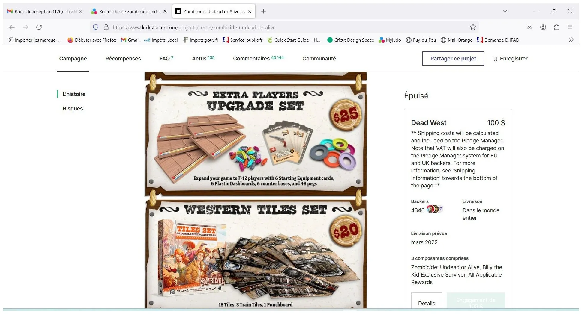 Zombicide Unded Or Alive - Western Tiles Set