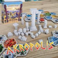 Boîte de Colonne Et Pions Pour Akropolis Gigamic En 3d Effet Marbre Cubes Et Architecte