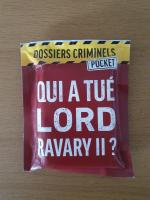 Boîte de Dossiers Criminels Pocket - Qui A Tué Lord Ravary Ii ?