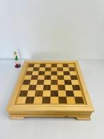 Boîte de Coffret De Jeux En Bois - Échecs, Dames, Dominos, Carte...